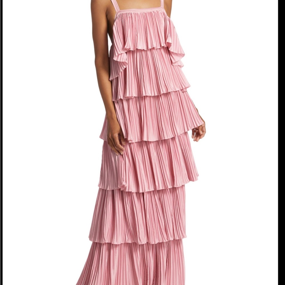 L’idee Pink Tiered Maxi Dress